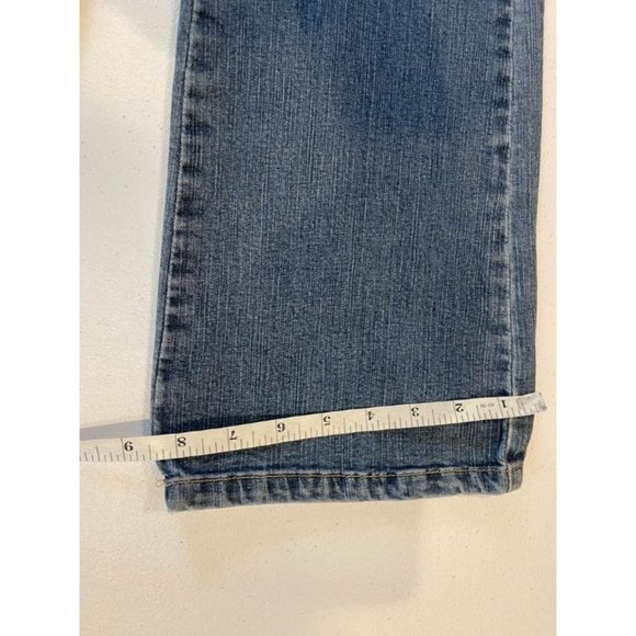 Lee Women Jeans Straight Leg Slender Secret Lower On The Waist Mid Rise Blue W28 - Picture 7 of 8